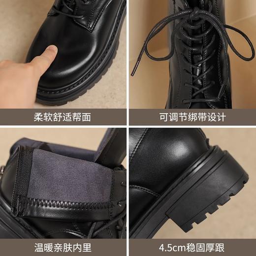 ZHR则则时尚甜酷经典马丁靴短靴女2024新款百搭复古靴子简约女鞋 商品图2