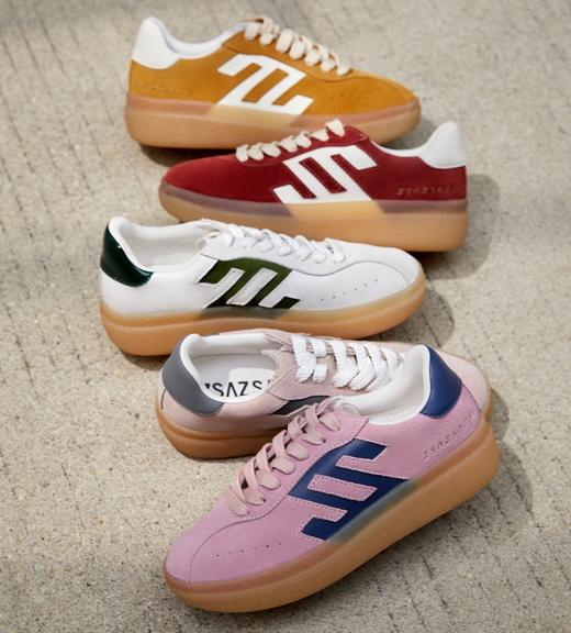 赵露思款莎莎苏24秋新款厚底安可拉红色德训鞋运动休闲板鞋马卡龙 商品图1