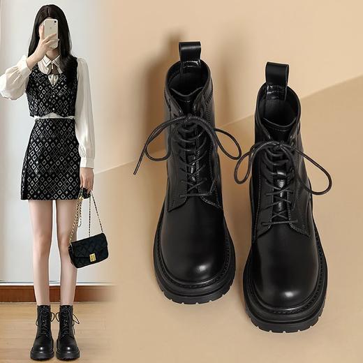 ZHR则则时尚甜酷经典马丁靴短靴女2024新款百搭复古靴子简约女鞋 商品图0