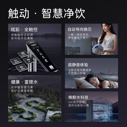 卡萨帝（Casarte）天润家用净水机 触控全彩屏富锶鲜活矿泉水800G大通量RO反渗透净水器CRO800-DA2U1 商品图2