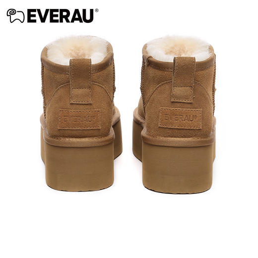 EVERAU高级休闲慵懒感秋冬超低筒厚底女款雪地靴EA3155 商品图4