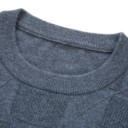 【100%羊毛】【新款DDS】大依优型大码男装羊毛衫圆领毛衣针织衫休闲加肥加大男士胖子大码内搭上衣 商品图8