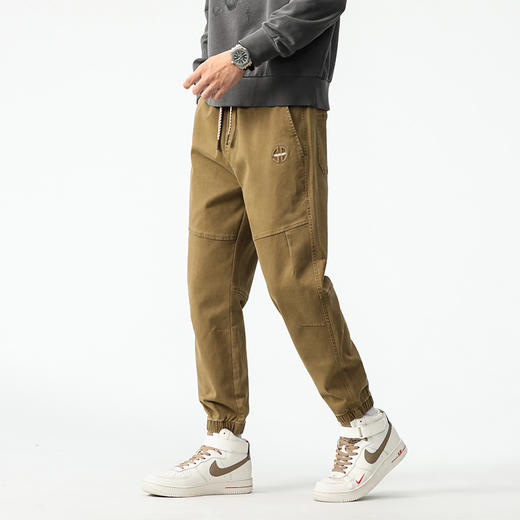 【纯棉】【新款DQ】大依优型大码束脚休闲长裤男舒适休闲简约百搭加肥加大男装潮款 商品图1