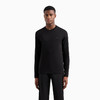 【一】EMPORIO ARMANI 阿玛尼 男士微型徽标贴片的 Supima 针织圆领长袖T恤 黑色 8N1TR1 1JRGZ 0999 商品缩略图1
