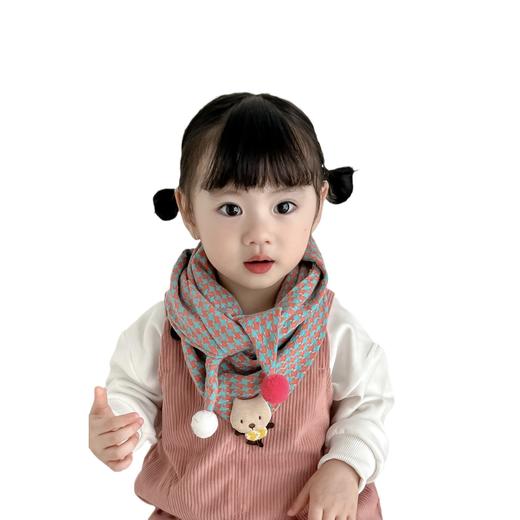 【新款卡通儿童围巾】秋冬宝宝口水巾 洋气防风保暖双面男女童三角巾 商品图4