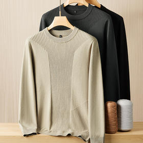 【新款DPF】大依优型大码毛衣针织衫毛衫休闲加肥加大男士胖子大码内搭上衣打底衫