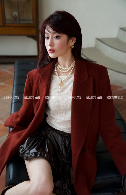 【门店同款】ENJOY冬季柔韧与共落日逃跑西装大衣 159495025 商品图8