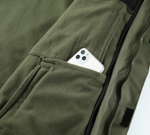 【新款DNY】大依优型大码三合一冲锋衣加绒保暖两件套内胆可拆防风防水户外加肥加大号外套男士上衣 商品图1