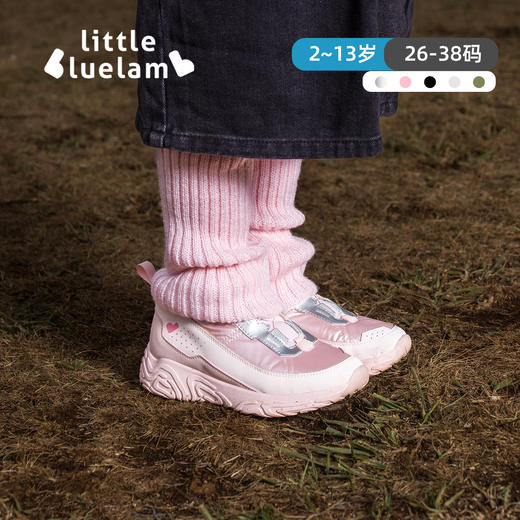 【26-38码】小蓝羊2024冬季新款儿童户外保暖靴——防滑防泼水运动短靴免系带童鞋【侧旋钮徒步靴】 商品图7