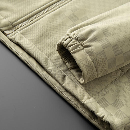 【加绒】【新款DPF】大依优型大码男装加绒连帽夹克加肥加大休闲夹克胖子宽松防风外套上衣 商品图9