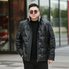 【皮羽绒】【新款DTX】大依优型大码羽绒服皮夹克PU外套加肥加大肥佬休闲上衣男士胖子秋冬 商品缩略图5