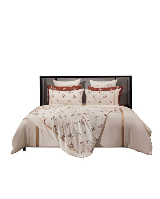 【皇锦】皇锦 暖真丝印花蚕丝被 枕头 -飞鸟衔花 商品图3