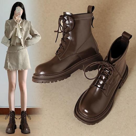 ZHR则则时尚甜酷经典马丁靴短靴女2024新款百搭复古靴子简约女鞋 商品图1
