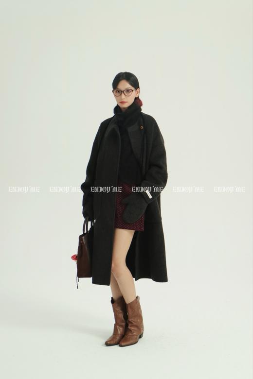 【门店同款】ENJOY冬季柔韧与共手套圆领大衣 159496693 商品图8