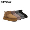 EVERAU羊皮毛一体雪地靴女冬季新款防水防滑短筒厚底短靴 EA3143 商品缩略图0