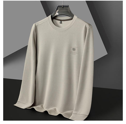 卫衣男圆领春秋新款高档中年休闲帅气宽松外穿上衣打底衫抖音爆款学生正装长袖体恤衫打底衫 商品图1