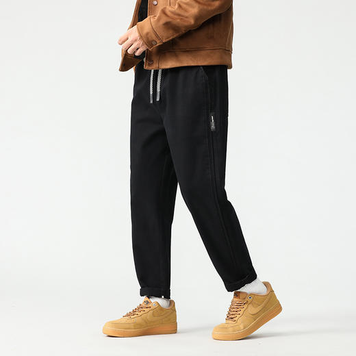 【100%棉】【新款DQ】大依优型大码松紧腰直筒休闲长裤男舒适休闲简约百搭加肥加大男装潮款 商品图8