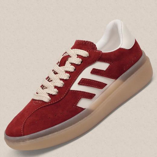 赵露思款莎莎苏24秋新款厚底安可拉红色德训鞋运动休闲板鞋马卡龙 商品图0