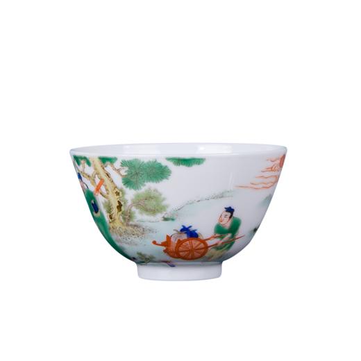 青花五彩李白斗酒主人杯 商品图4