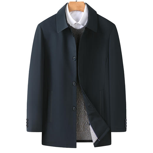 【加棉】【新款DWP】大依优型大码翻领夹克加棉棉衣外套风衣加肥加大肥佬休闲商务上衣男士胖子 商品图3