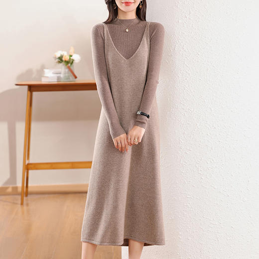 纤束马丝光纯羊毛吊带长马甲 JN-2416 商品图5