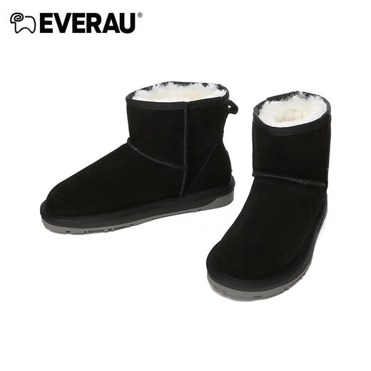 EVERAU男女同款迷你短筒经典麂皮绒雪地靴EA3132 商品图2