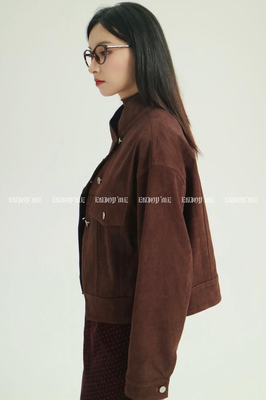 【门店同款】ENJOY冬季自由意志复古立领麂皮绒外套 159506476 商品图2