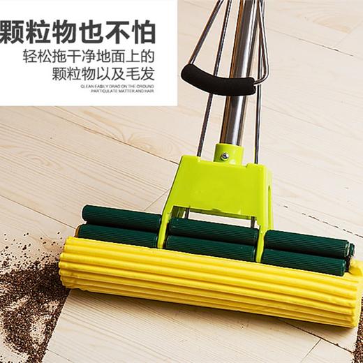 海绵拖把 通用胶棉拖把 挤吸水海绵头 免湿手拖把 1把 一拖吸水挤水地拖胶棉家用拖布 商品图2