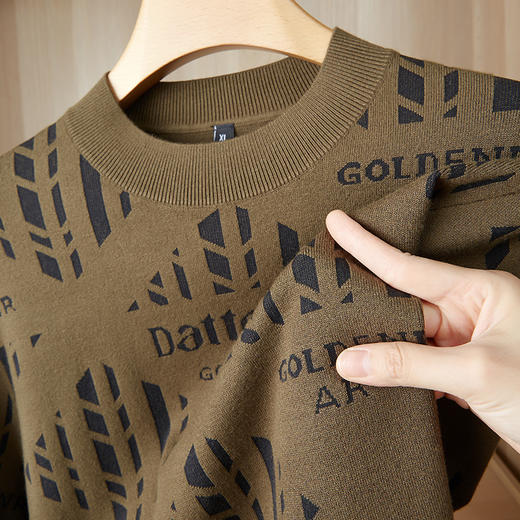 【新款DPF】大依优型大码毛衣针织衫毛衫休闲加肥加大男士胖子大码内搭上衣潮款打底衫 商品图2