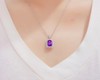 3.2克拉无烧紫蓝宝吊坠 商品缩略图3