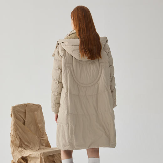 谜底长款羽绒服女2024冬新品设计感加厚保暖鸭绒面包服244MY1525 商品图2