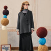 【暖冬内购】两三事暮色向晚2024冬季新款新中式盘扣v领羊毛呢大衣外套女宽松 商品缩略图2
