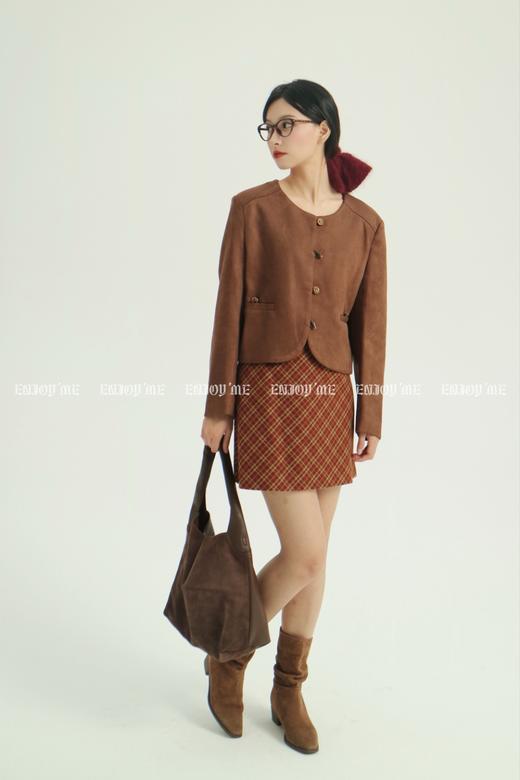 【门店同款】ENJOY冬季自由意志彩色格子半裙 159745418 商品图1