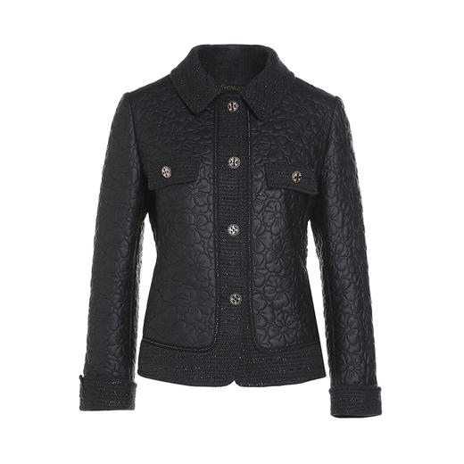 乔万尼外套女秋冬新款小香风夹棉短外套EM3B416 商品图4