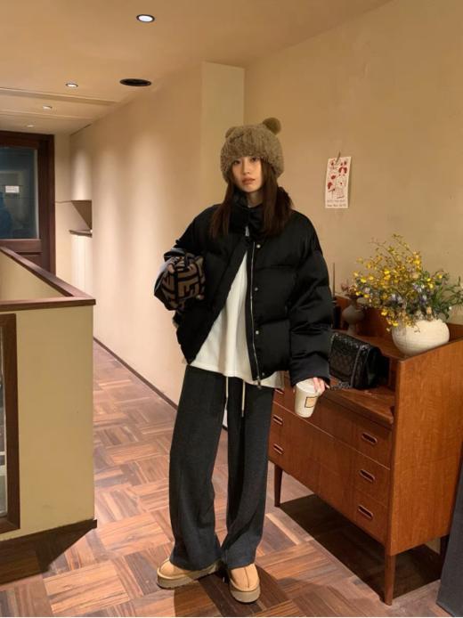 ✨【不加绒版520g人字纹羊毛阔腿裤9115-1款】✅立体修身剪裁👏+巨显瘦中缝线，🎉窄版阔腿裤型，🌿🌿上身👉👉👉瘦十斤 商品图4