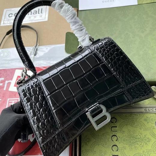 巴黎世家| 鳄鱼纹 Balenciagα沙漏包 大小号（CB） 商品图3