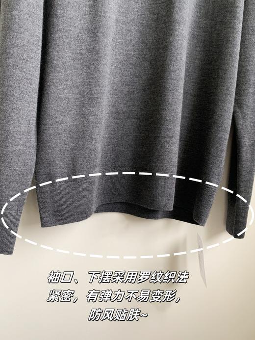 【现货】100%羊绒【高领】针织衫，L码220g，整件采用经典单面组织，质感高级，做工细致，简洁又时尚，JF03 商品图9