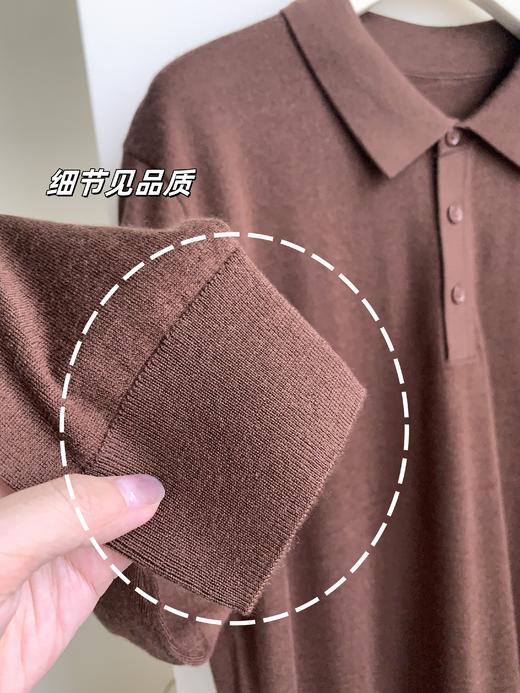 【现货】100%羊绒【POLO领长袖】L码235g领型宽窄适中，商务与时尚的结合，舒适感强，难以比拟的细腻触感，轻盈JF05 商品图8