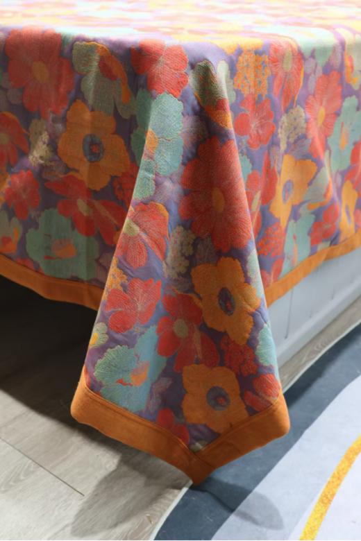 😉【良心推荐】🌸#玛万生活色织文化提花床盖🌟🌟🌟——百分百全棉，🌈舒适呵护每一刻 😏三层纱上下两层100%全棉面料，😍透气性强，🙌吸湿性好 商品图4