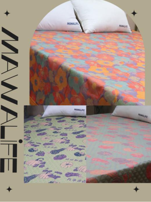 😉【良心推荐】🌸#玛万生活色织文化提花床盖🌟🌟🌟——百分百全棉，🌈舒适呵护每一刻 😏三层纱上下两层100%全棉面料，😍透气性强，🙌吸湿性好 商品图0