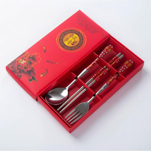 【餐具两件套❗️筷子勺套装】开业礼品 创意实用 不锈钢筷子勺子 餐具套装 活动赠送小礼品 结婚用品回礼伴手礼 婚礼婚庆小礼品新年礼盒年货礼盒 商品图3