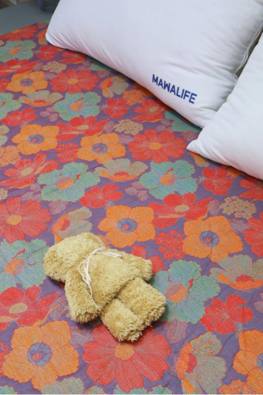 😉【良心推荐】🌸#玛万生活色织文化提花床盖🌟🌟🌟——百分百全棉，🌈舒适呵护每一刻 😏三层纱上下两层100%全棉面料，😍透气性强，🙌吸湿性好 商品图2