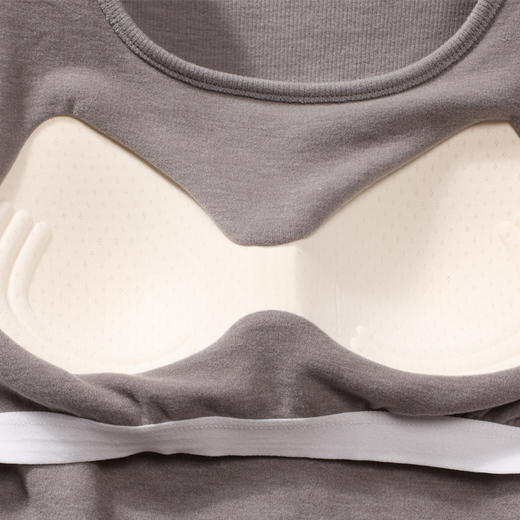 都市丽人保暖衣舒暖单件背心空气层罗文绒中厚女士保暖衣保暖背心LWT4A1 商品图7