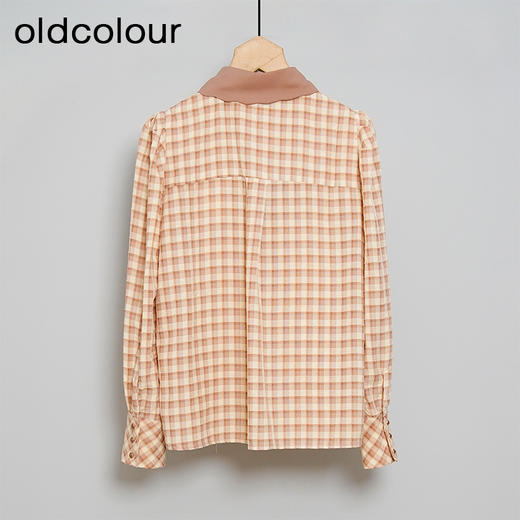 oldcolour春秋款格子衬衫气质百搭减龄长袖衬衫女DN13013006 商品图1
