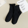 【学院风花边公主袜】袜子女春夏款木耳边短筒袜，透气好清爽无骨不硌脚，纯色简约风女士棉袜JK潮日系月子袜女袜QQ 商品缩略图7