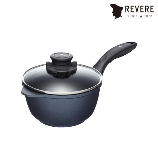 【小家电】Revere蓝宝石带盖不粘锅单柄汤锅奶锅汤锅不粘锅18cm RWS-6718C/YK HF 商品图0