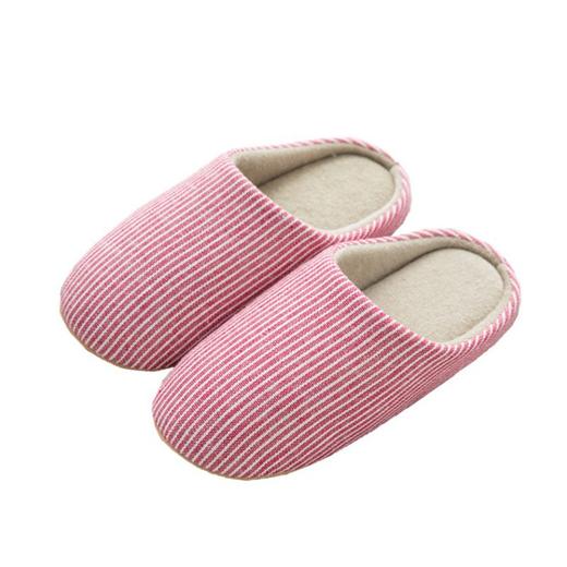 日式家居室内男女无声布底拖鞋春秋木地板家用软底大码防滑棉拖鞋 商品图4