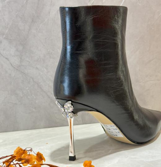 westory2024年秋冬新款优雅风中高跟小尖头百搭短靴切尔西S24DS84611 商品图2