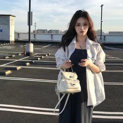 金蘑菇菇 松弛vibe'/ 夏季防晒衬衫显瘦高弹百搭设计感套装 商品图3