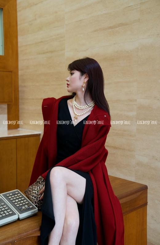 【门店同款】ENJOY冬季自由意志侧绑带开叉连衣裙 159511865 商品图3